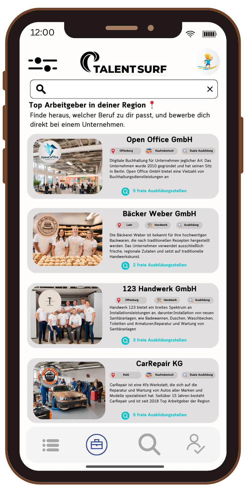 Talentsurf App